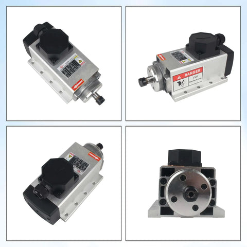 1.5KW 220V Air Cooled Spindle Motor ER11 24000RPM for CNC routers and milling, showing four bearings design, side view