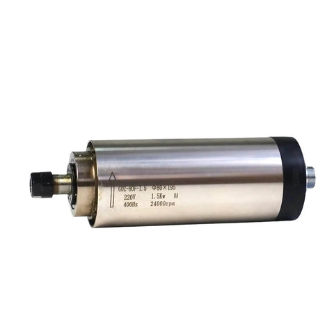 1.5KW Air Cooled CNC Spindle Motor 220V With ER11 ER16 Collets 80mm Bearing GDZ-80-1.5F for milling and precision CNC machining