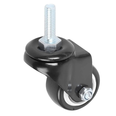 1.5 Inch Swivel Caster Wheels PU 360 Degree Rotation with Threaded Stem M8 x 25mm, 40mm Wheel, 330lb Total Load Capacity, Pack of 4 for Furniture