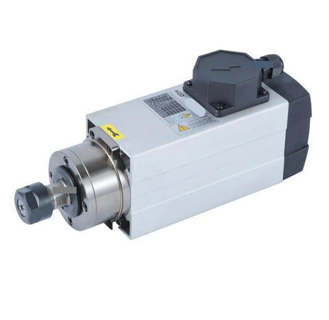 1.5kW Air Cooled CNC Spindle Motor With ER20 Bearings, 220V 380V Dual Voltage, for CNC Machines, front view