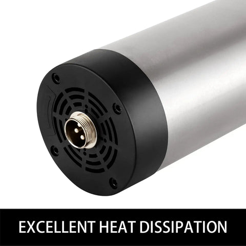 Powerful 1.5KW 110V Air Cooled CNC Spindle Motor with heat dissipation design, focus on CNC router applications, smooth aluminum and wood cutting