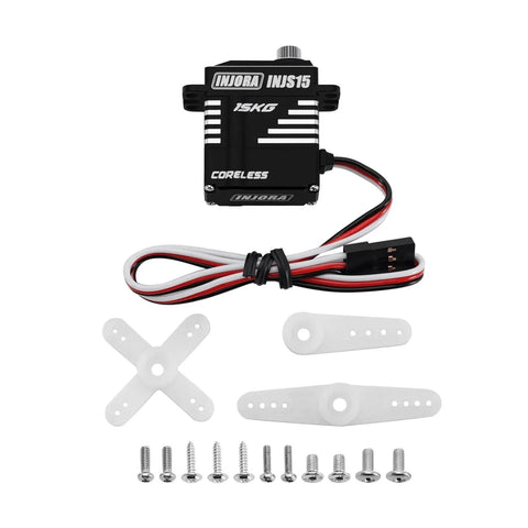15KG Coreless High Torque Micro Servo for 1/18 1/24 RC Crawler Upgrade with stainless steel gears and accessories