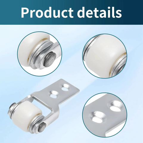 8 Pack 15mm Diameter Wheel Sliding Door Track Guide Rollers For Smooth Sliding Doors Durable High Quality Wheel Easy Installation With Basic Tools Stable Rolling And Quiet Operation, showing close-up of rollers.