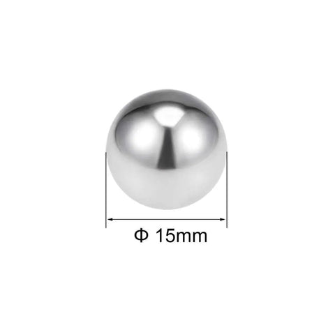 G100 15mm Stainless Steel Bearing Balls Set Of 4 For Bearings And Machinery, 304 Grade Precision Balls With Corrosion Resistance, Front View