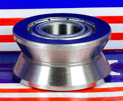 15x41x20mm V Groove Track Roller Guide Shield Ball Bearing LV202-41ZZ