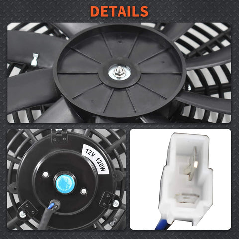 Details of 16 Inch Electric Radiator Cooling Fan 3000 RPM, 12 Volt Reversible Cooling Fan With Thermostat Wiring Switch Relay Kit