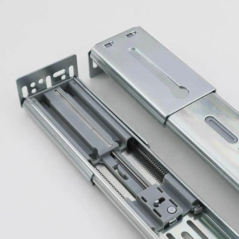 16 Inch Heavy Duty Soft Close Drawer Slides 1 Pair Full Extension Ball Bearing Glides 3 Fold Side Mount Cabinet Rails