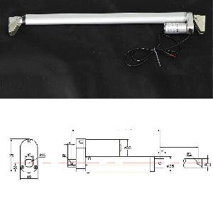 16 Inch Stroke 1000N 225 lbs DC 12 Volt Linear Actuator with mounting brackets - VXB Ball Bearings