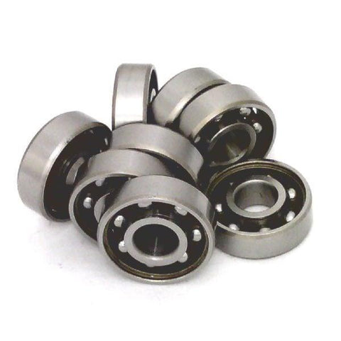 16 inline/Rollerblade/Skate Bearing Chrome Steel Open Ball bearing - Nylon Cage