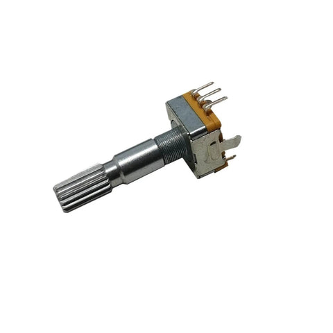 5Pcs Bang-For-Your-Buck 16 Position 360 Degree Rotary Encoder With Push Button And 5 Pin 25mm Long Shaft EC11 Style, Ideal For Electronics