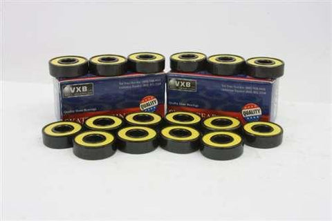 16 Sealed Skate Bearing Black - VXB Ball Bearings