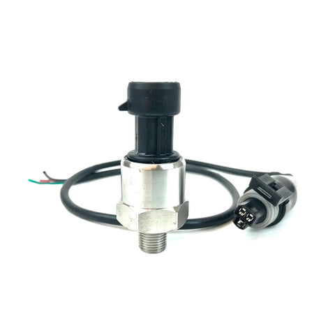 1600 PSI Universal 5V Pressure Transducer Sensor With Wiring Connector for oil fuel water air stainless steel case 1 8 inch 27 NPT thread