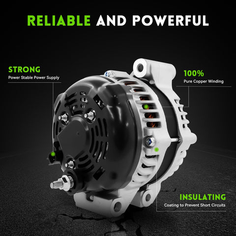 New 160 Amp Alternator Replacement For Dodge Grand Caravan Journey Avenger Town And Country Chrysler 200 Ram CV And VW Routan