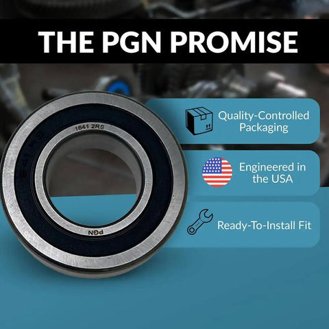 1641-2RS Sealed Ball Bearing 2-Pack Lubricated Chrome Steel Dual Rubber Seals for Motors Carts Conveyors PowerTools