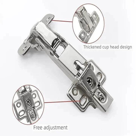 2 pcs 165 degree soft close fully covered frameless cabinet hinge with 3D adjustable clip on board, metal finish