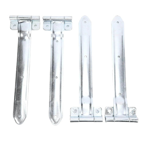 16 Inch Trailer Door Hinge Strap Set Four Pieces Offset Bent Metal Hinges For Cargo Trailer RV Side Door And Enclosed Utility Trailers Durable Construction For Smooth Operation And Secure Fit