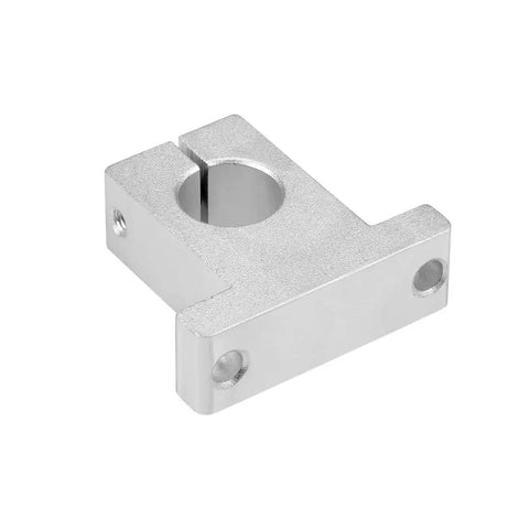 SK16 16mm Shaft Support Blocks For Linear Motion Guide Rails Pack Of 2, aluminum alloy, visible singular block with shaft hole
