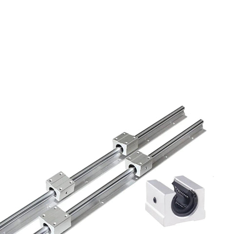 16mm Linear Rail Kit with SBR16 800mm rails and 4 SBR16UU blocks for high precision, DIY projects, CNC routers, by GUWANJI