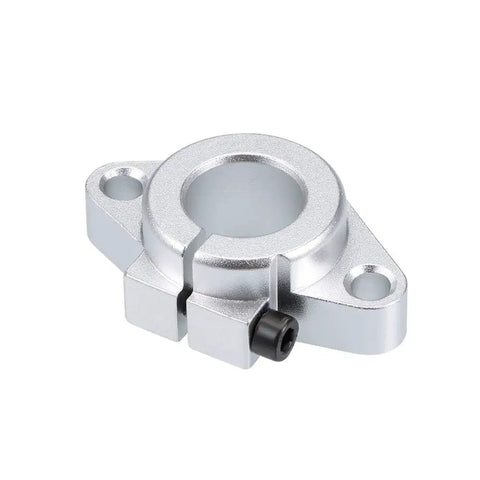 Beefy 16mm Shaft Support SHF16 Flange Mount Linear Guide Block for CNC Machines, aluminum alloy, front view, 2 pack by Uxcell.