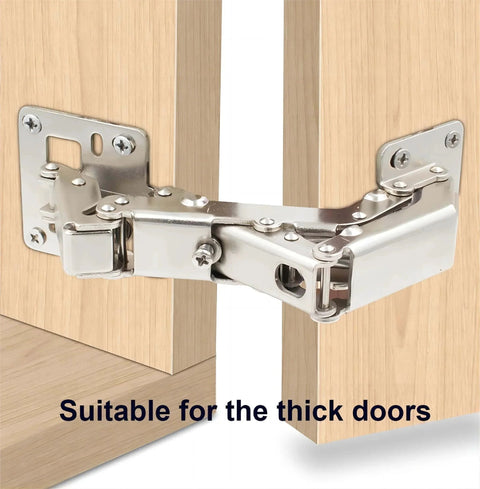 2 PCS 175 Degree Hinges Soft Close Hinge Hydraulic Frameless Cabinet Doors Hinges installed on wooden doors