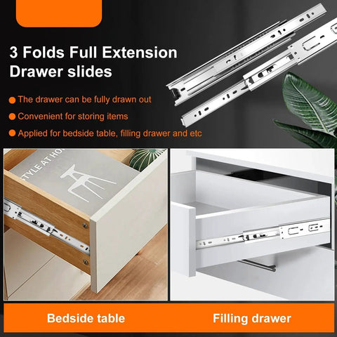 18 Inch Full Extension Drawer Slides 4 Pairs 8 Pieces Side Mount Cabinet Glides Silver 100 LB Capacity in cabinets