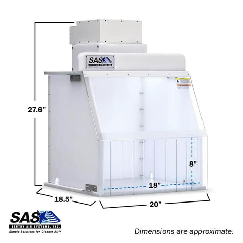 18 Inch Portable Vertical Laminar Flow Hood Positive Pressure For ISO Class 5 Cleanroom Lab Use with LED static curtains