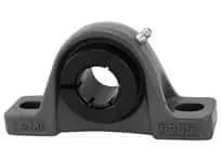 1-1/2 in Pillow Block Bearing UEPX08-24, Single Cast Iron Housing, Sealed Ball Insert with Wide Inner Ring, front view