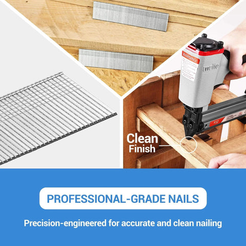 18 Gauge Brad Nails 2 Inch Galvanized 1000 Count For Pneumatic Brad Nailer Meite F32 F50C And Other 18 Gauge Nailers in use.