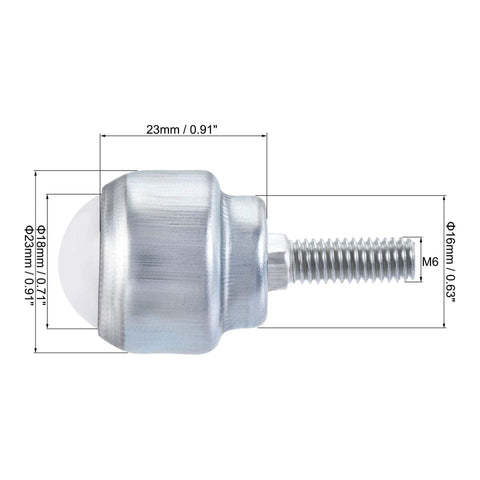 18mm Ball Transfer Bearing Unit With Nylon Ball And Bolt Fixing 360 Degree Rotation For Smooth Movement Each Unit With 44 Lb Load Capacity