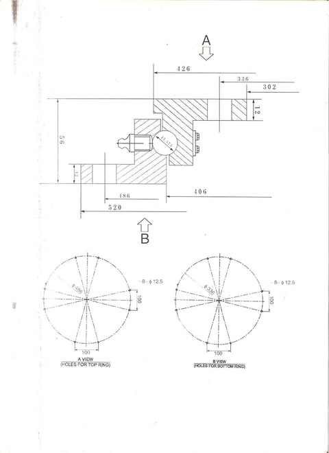 1 Ton Heavy Duty 20 inch Diameter Commercial Turntable Bearing