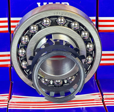1312K+H Tapered Self Aligning Bearing with Adapter Sleeve 55x130x31