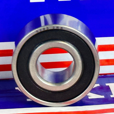 5203 2RSR Sealed Double Row Angular Contact  Bearing