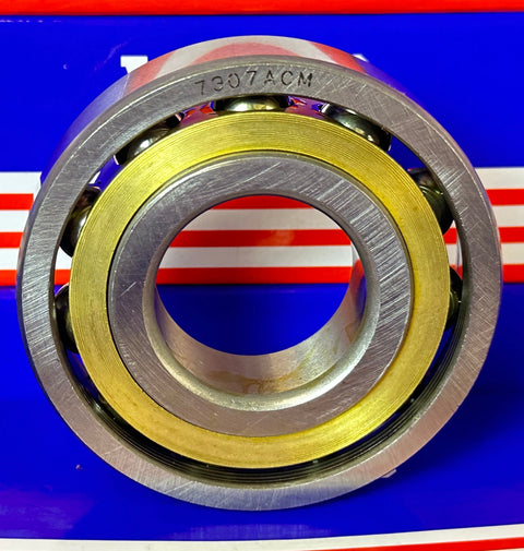 7307ACM Angular Contact bearing Bronze Cage 35x80x21