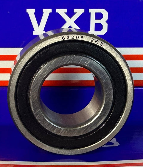 63206-2RS Ball Bearing Double Sealed ID 30mm OD 62mm Width 23.6mm