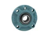 Front view of 1-7/16 in Piloted Flange Set Screw Lock Collar, Single Unit for Shaft Mounting, 1.4375 in wide. Compatible with ceramic bearings.
