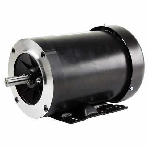 Side view of 1 HP 3 Phase 56C Frame Electric Motor 1800 RPM TEFC 208-230/460V C-Face Worldwide Electric NATE1-18-56CB