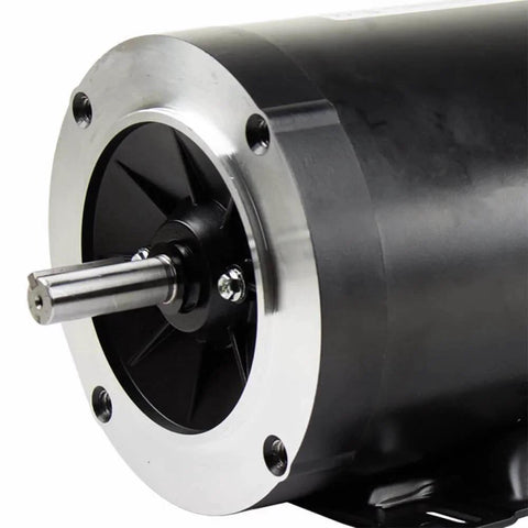 Close-up of 1 HP 3 Phase 56C Frame Electric Motor 1800 RPM TEFC 208-230/460V C-Face Worldwide Electric NATE1-18-56CB