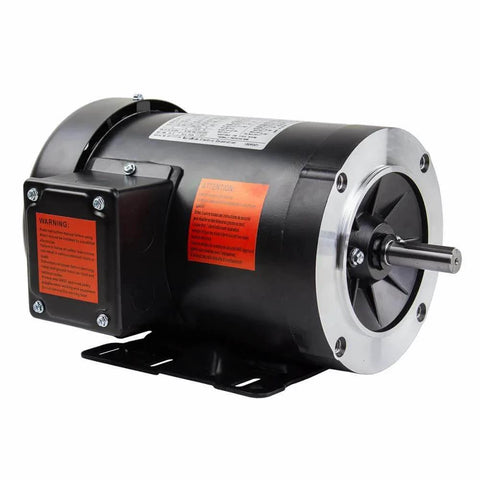 1 HP 3 Phase 56C Frame Electric Motor 1800 RPM TEFC 208-230/460V C-Face Worldwide Electric NATE1-18-56CB side view
