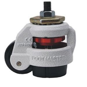 2.36" Adjustable Height Floor Lock Heavy Duty Caster Wheel 60mm - M12 Threaded stem