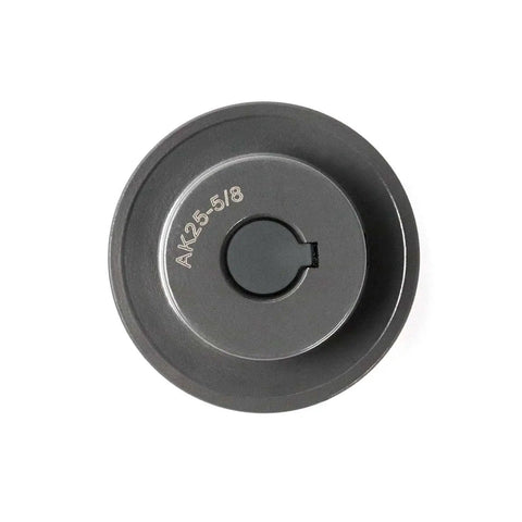 2.5 Inch Outer Diameter Single Groove Web Sheave With Five Eighths Inch Fixed Bore For V Belt Pulleys 4L A AX Cast Iron, top view