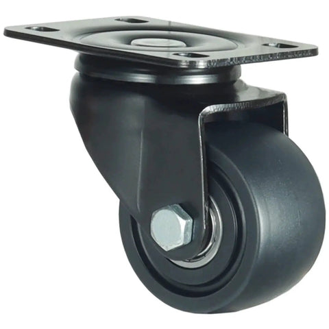 2.5 Inch Heavy Duty Plate Casters With 360 Degree Swivel Top Plate Nylon Wheels 1500 Lbs Load Capacity Ideal For Workbenches