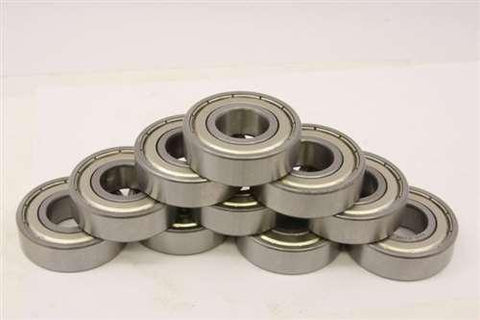 10-Pack 2.5x7x3.5 Stainless Steel Shielded Miniature Bearing