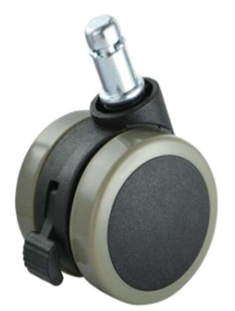 2" Caster Wheel 55 Lbs - Brake Nylon - PVC Stem