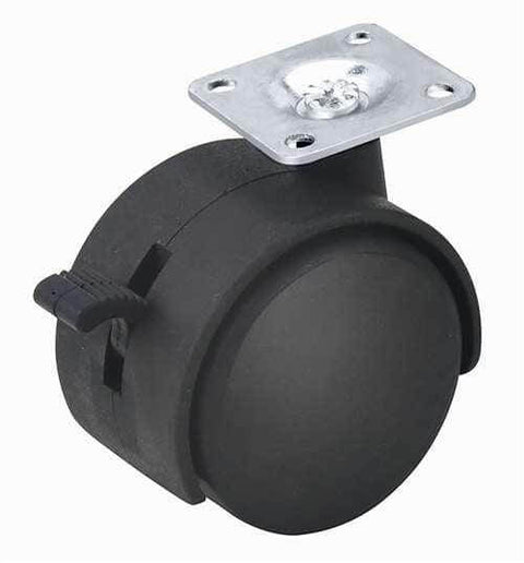 2" Caster Wheel 66 Lbs - Brake Nylon Top Plate