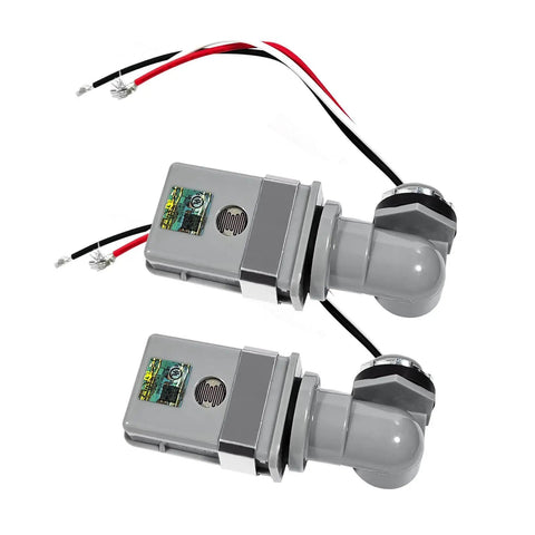 2 Pack Dimmable Sensor Photoelectric Switches For Outdoor Lights Waterproof Dusk To Dawn Auto On Off 120V AC 1000W Photocell