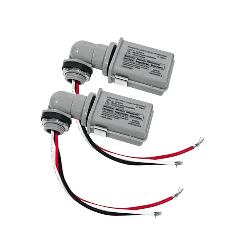 2 Pack Dimmable Sensor Photoelectric Switches For Outdoor Lights Waterproof Dusk To Dawn Auto On Off 120V AC 1000W Photocell