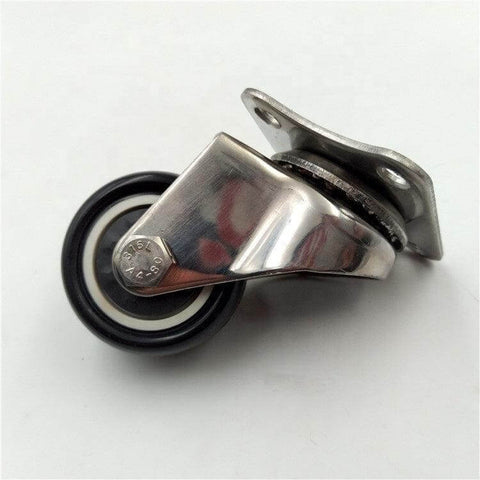 2" Stainless Steel Caster PU Wheel - Top Plate