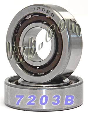 2 Angular Contact Bearing 7203B 17x40x12 - VXB Ball Bearings