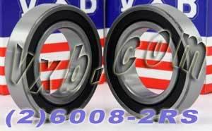 2 Bearing 6008-2RS 40x68x15 Sealed - VXB Ball Bearings