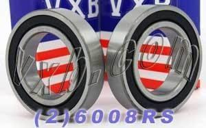 2-Pack Bearings 6008RS 40x68x15 Sealed